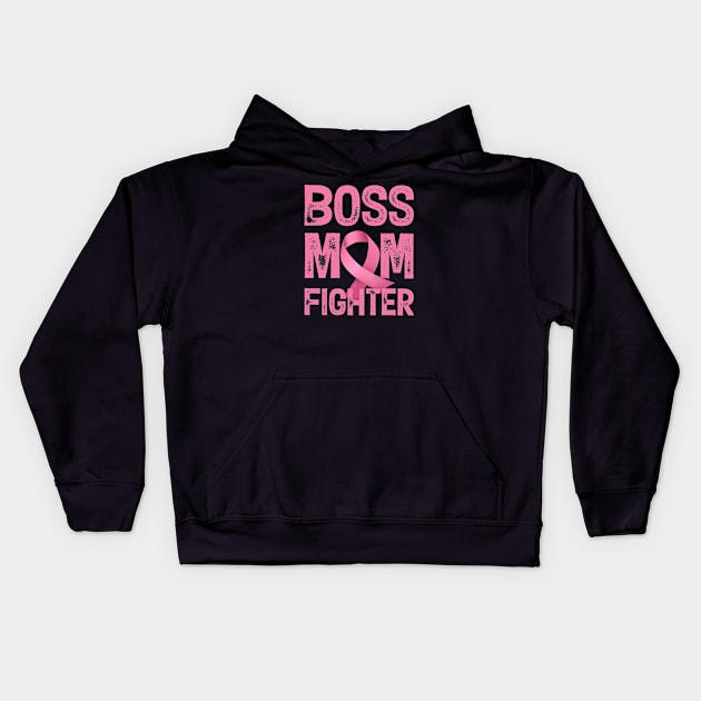 Boss Mom Fighter Kids Hoodie by EdifyEra